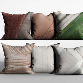 现代抱枕组合3D模型下载